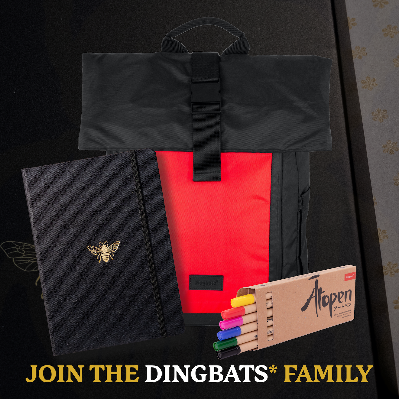 Black & Gold Bee B5 (17.6 x 24.8 cm) with Gift Box