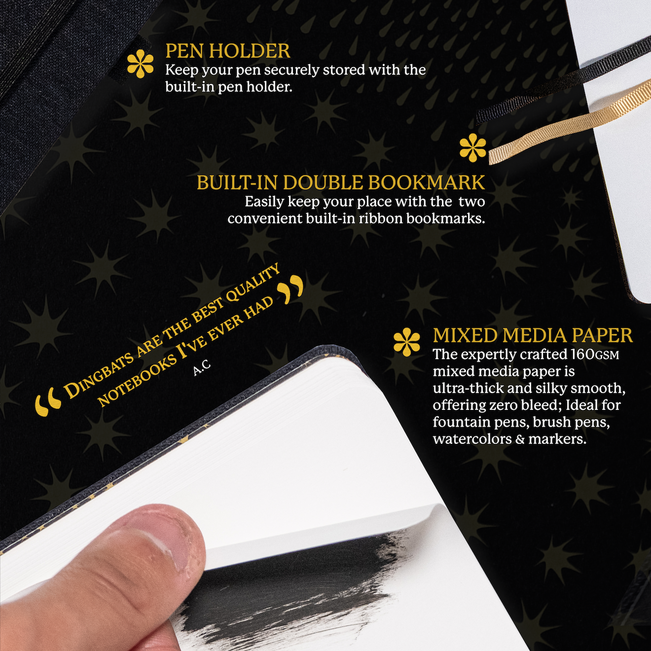 Black & Gold Cactus B5 (17.6 x 24.8 cm)