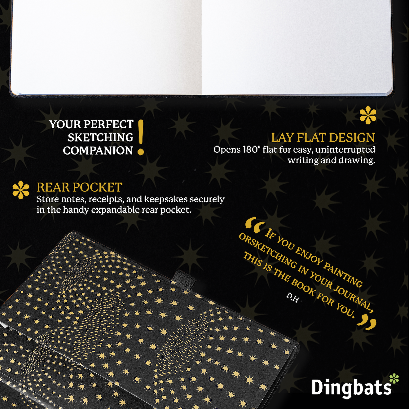 Black & Gold Cactus B5 (17.6 x 24.8 cm)