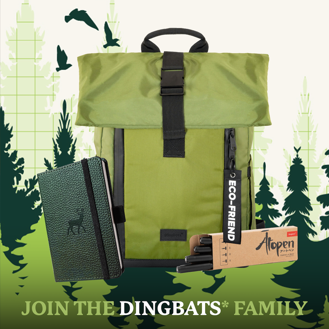 Green Deer A6 (9.5 x 14.5 cm)