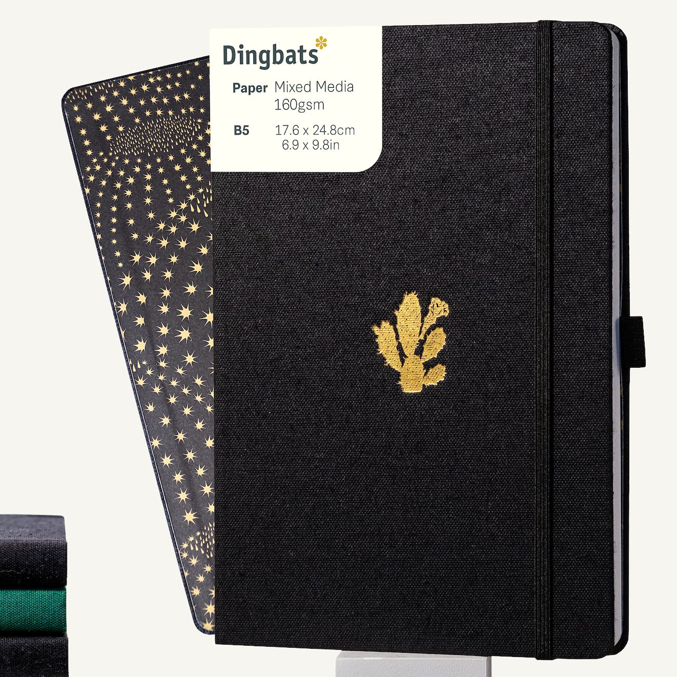 Black & Gold Cactus B5 (17.6 x 24.8 cm)