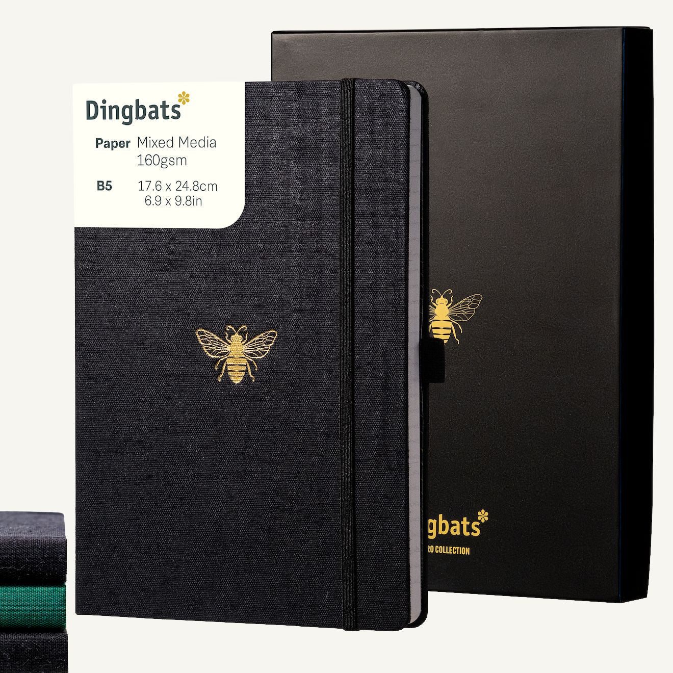 Black & Gold Bee B5 (17.6 x 24.8 cm) with Gift Box