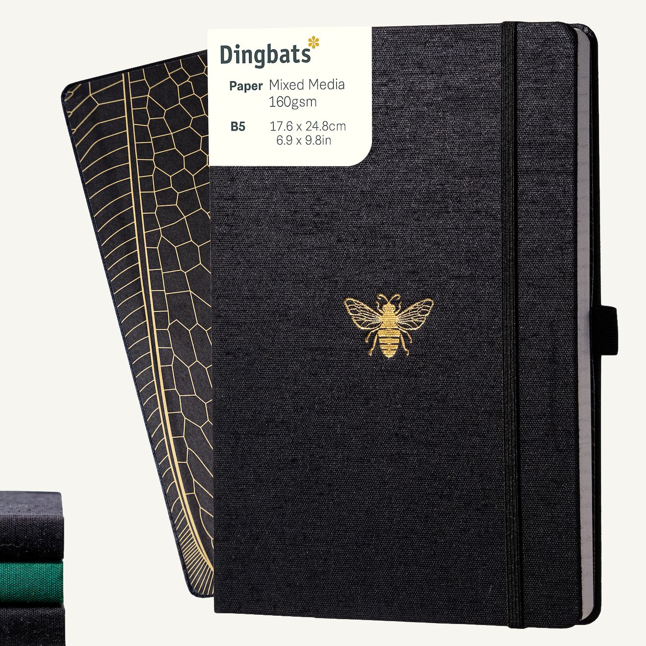 Black & Gold Bee B5 (17.6 x 24.8 cm)