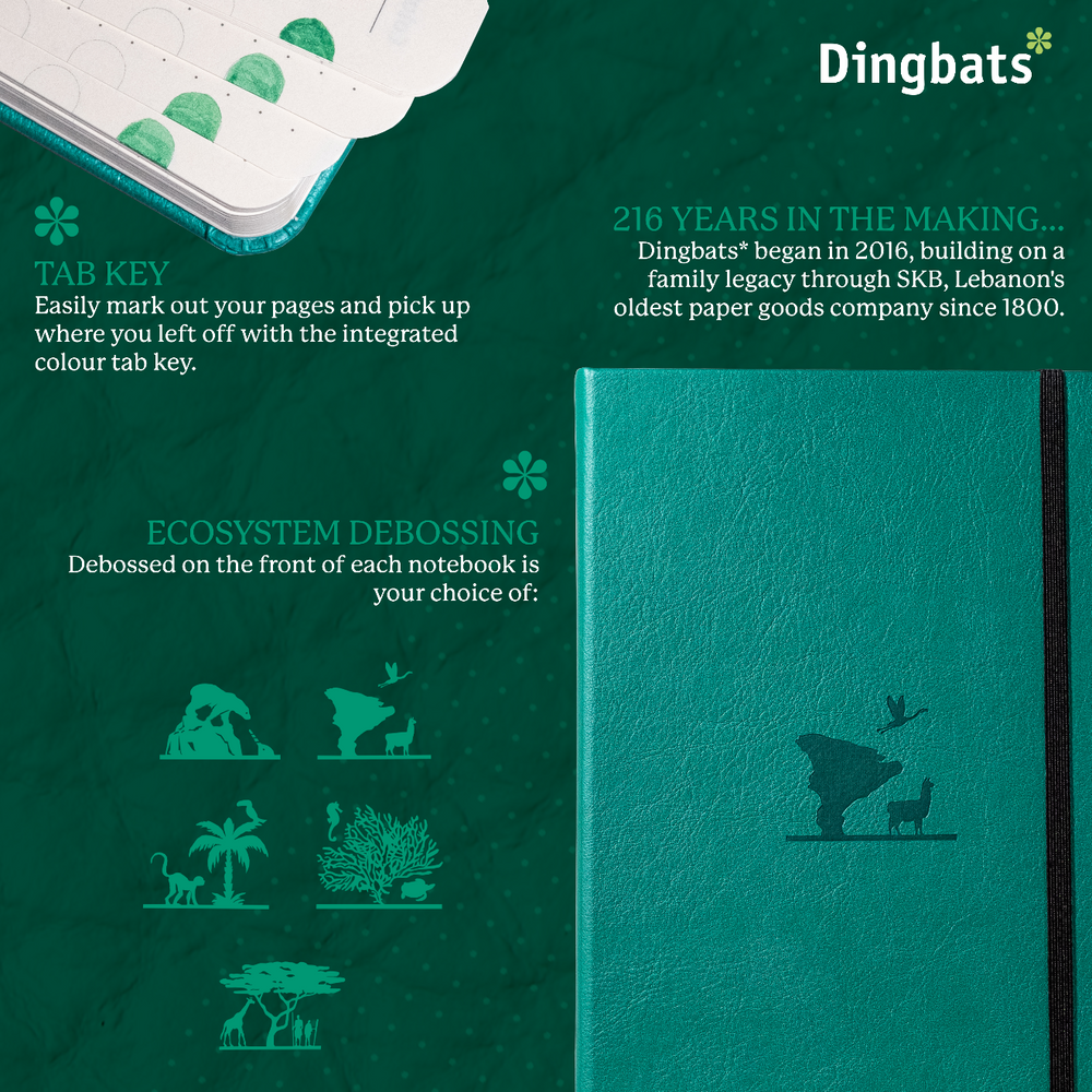 Eco Bullet Journal | A5+ Earth Notebook | Dingbats